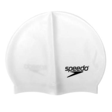 Imagem de Touca De Natação Adulto Lisa Flat Swim Cap Speedo, Branco