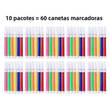Imagem de Canetas Marcadoras Mini De 6 Cores, Pacotes De 10, 20 E 30, Canetas De