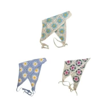 Imagem de Lenço Triangular Elegante De Tricô Para Mulheres, Acessório De Cabelo 