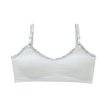 Imagem de Sutiãs De Treinamento Para Meninas Com Renda, Algodão Macio, Acolchoad