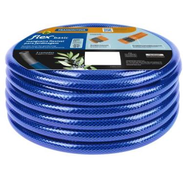 Imagem de Mangueira Flexível Para Jardim Tramontina 15 Metros Pvc 3 Camadas Azul