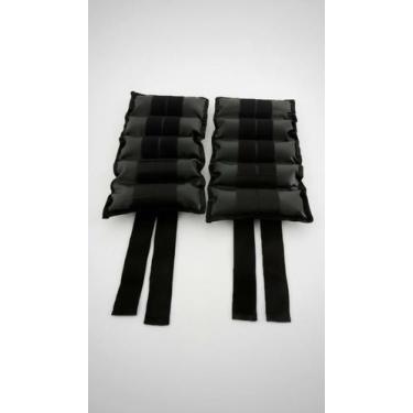 Imagem de Caneleira de Peso 6kg Par Preta Lona Reforçada - Congratulations Store