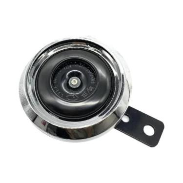 Imagem de Buzina Elétrica Universal Para Motocicleta 12V Cromada E À Prova d'Águ