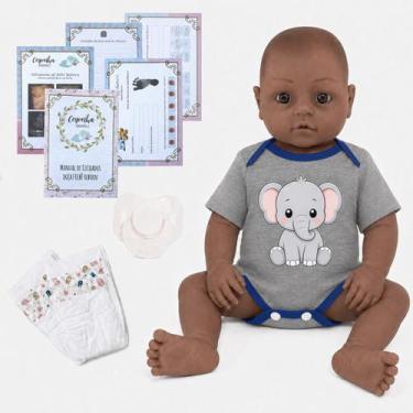 Imagem de Bebê Reborn Menino Com Roupa De Bebê E Acessórios - Cegonha Reborn Dol