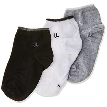 Imagem de Lupo Soquete, Kit 3 Pares Criança Unissex, Branca/Cinza/Preta, 4
