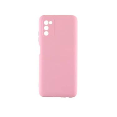 Imagem de Capa Capinha Case Silicone Aveludada Rosa com Proteção Câmera Para Samsung Galaxy A03S Tela 6.5"