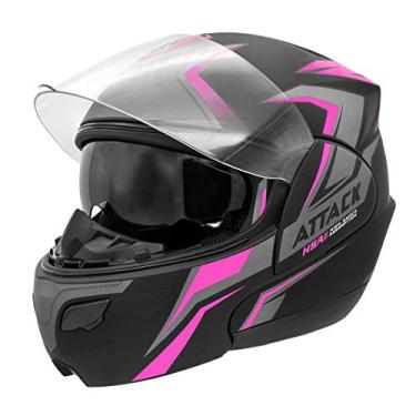 Imagem de CAPACETE ESCAMOTEÁVEL PRO TORK ATTACK HSA ROSA TAM. 60