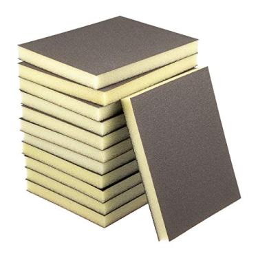 Imagem de Blocos de lixamento de esponja uxcell 220 grãos bloco de areia de grão médio para cozinha metal drywall madeira 12 peças