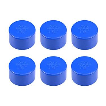 Imagem de uxcell — Boné de PVC de 63 mm com encaixe, tampa deslizante DWV (ventilação de resíduos de chuva) azul 6 peças