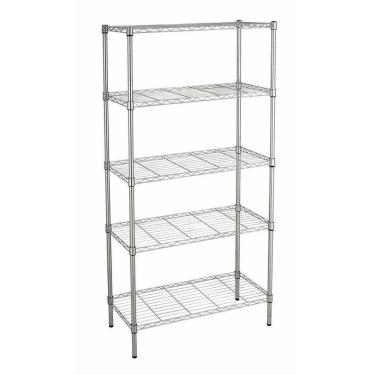 Imagem de Estante De Aço Cromado 5 Prateleiras Rack Aramado