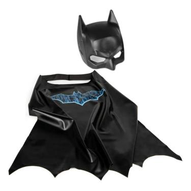 Imagem de Kit Batman Fantasia com Máscara e Capa Infantil