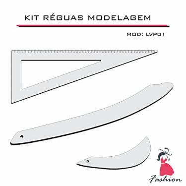 Imagem de Kit 3 Réguas Modelagem Acrilico Patchwork Scrapbook Fenix