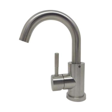 Imagem de Torneira Monocomando Aço Inox Bica Baixa Lavatório Bancada