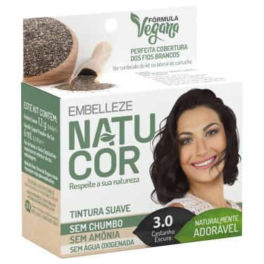 Imagem de Tintura Em Pó Natucor Castanho Escuro 3.0