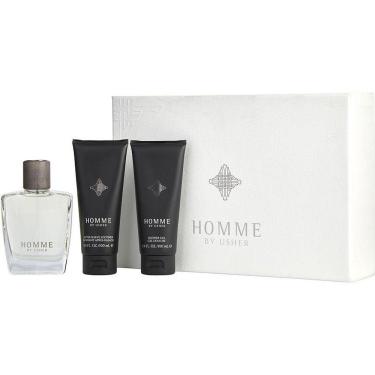 Imagem de Cx De Presente Masculino Usher Homme Usher Eau De Toilette Spray 100 Ml + Pós Barba 100 Ml + Gel De Banho 100 Ml