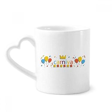 Imagem de Caneca Balão Coroa Feliz Carnaval de Veneza Caneca de Café Cerâmica Copo de Coração de Vidro