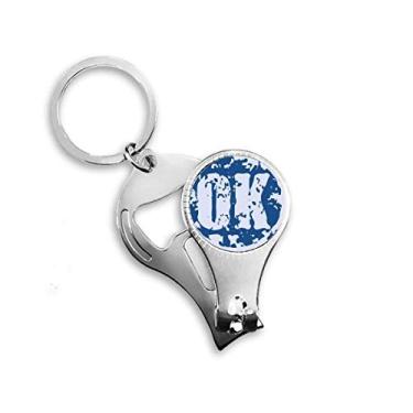 Imagem de OK Design Ilustração Redonda Padrão Alicate de Unha Chaveiro Abridor de Garrafas Cortador