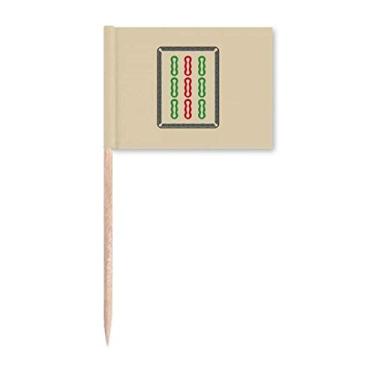 Imagem de Mahjong Bamboo Bar 9 azulejos, padrão de palito, bandeiras, marcador, decoração de festa