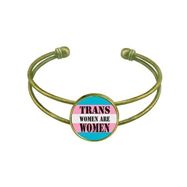 Imagem de Pulseira Transgênero LGBT Apoio Mulher Transgênero Pulseira Retrô Abrir Joia, 20 cm, Metal, 8 inch, Metal, Na