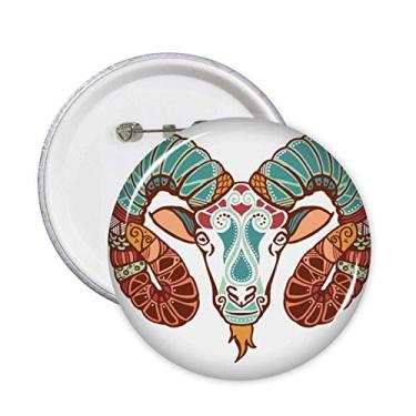 Imagem de Broche de símbolo do zodíaco da constelação de Áries, emblema, acessório, decoração, 5 peças