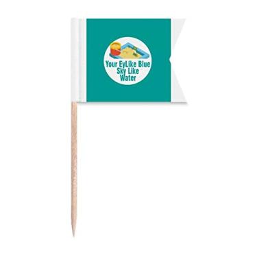 Imagem de Bandeiras de palito de dente Pure Happy da Children Hearts para marcação de rotulagem para bolo de festa e comida com placa de queijo