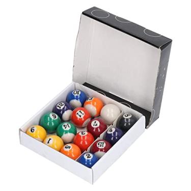 Imagem de Mini bolas de bilhar, 16 peças 32mm resina mini conjunto de bolas de bilhar para crianças pequena piscina bola de bilhar brinquedo para crianças sala de jogos
