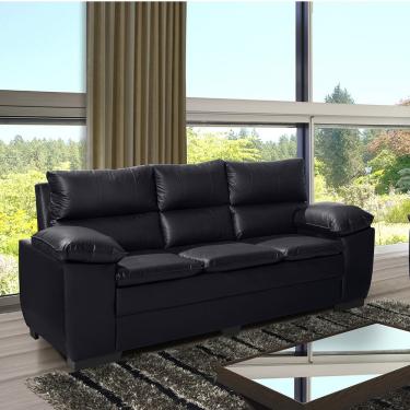 Imagem de Sofá 3 Lugares Corano Equador Requinte - Preto