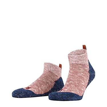 Imagem de FALKE Meia chinelo masculina Lodge Homepad, algodão, comprimento até o tornozelo aconchegante casa meias para inverno e outono, mais cores, 1 par, Vermelho (Oxford 8430), 6.5-7.5