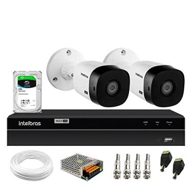 Imagem de Kit 2 Câmeras Bullet Vhl 1220 B Full Hd 1080p Hdcvi Lite + Dvr Gravador de Video Inteligente Intelbras Mhdx 1204 4 Canais + Hd 2tb