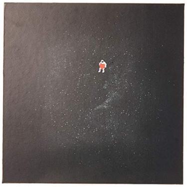 Imagem de Arte Maníacos Quadro Decorativo tipo Placa Astronauta Coraçăo - 46x32,5cm