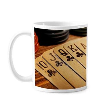 Imagem de Old Poker Chip Foto Art Deco Presente Caneca de Cerâmica Café Porcelana