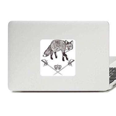 Imagem de Espada de raposa coroa animal estilo barroco decalque vinil paster laptop decoração PC