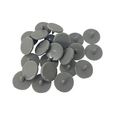 Imagem de Botões Plasticos de Pressão Redondo 10mm Pacote com 50 jogos (10mm, Cinza)