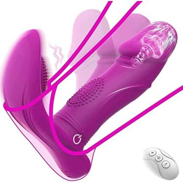 Imagem de Vibrador Feminino Estimulador Clitóris Ponto G Rosa Chupar CI14 sex toys vibrating brinquedos sexuais discreto