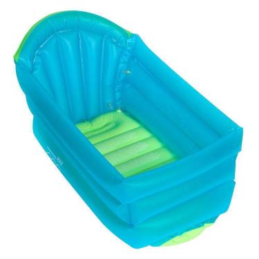 Imagem de Banheira Inflável Para Bebê Verde E Azul Love