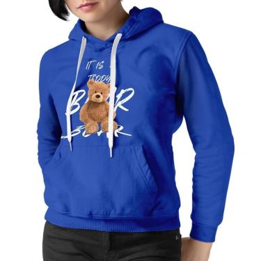 Imagem de Moletom Feminino Urso Ted Blusa De Frio Canguru Estampado-Feminino