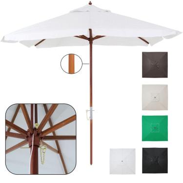 Imagem de Ombrelone Madeira Quadrado 2x2m Sardenha Guarda Sol Sombreiro Bagum - Belfix