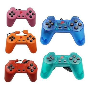 Imagem de Controle Playstation 1 Ps1 One Coloridos Com Fio - Alinee