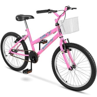 Imagem de Bicicleta Aro 20 Dks Infantil Menina Criança Mtb Com Cesta C/Rodinha