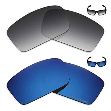 Imagem de Mryok+ 2 pares de lentes polarizadas de substituição para óculos de sol Oakley Twitch – Cinza dégradé Tint/Azul Pacífico