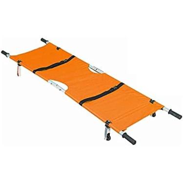 Imagem de Maca Camas Portátil Maca De Resgate Maca Portátil Leve Dobrável Com Rodas Maca Cama Doméstica,Laranja,Pleasant63