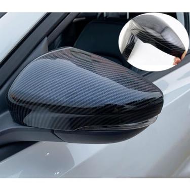 Imagem de LAVIYE Carro Retrovisor Lateral Espelho Tampa Asa Substituição Porta Exterior Vista Traseira Caso Trim Fibra de Carbono Olhar, Para Ford Focus MK4 2019-2023