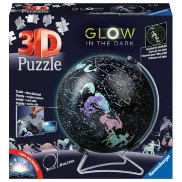 Imagem de Ravensburger 3D Puzzle 11544 - Glow In The Dark Sternenglobus - 190 Teile - Nachleuchtender Globus für Kinder und Erwachsene: Erlebe Puzzlen in der 3. Dimension