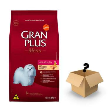 Imagem de Ração Gran Plus Cães Menu Adultos Mini Frango E Arroz - 15Kg + Surpresa