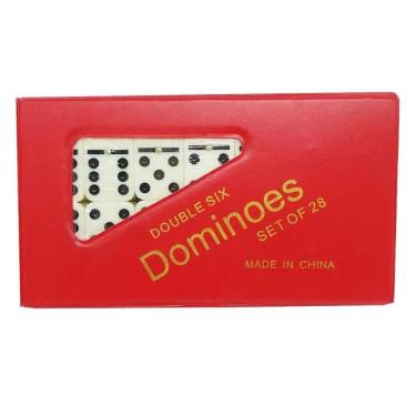 Imagem de Jogo Dominó De Osso Profissional Estojo Com 28 Peças 9mm