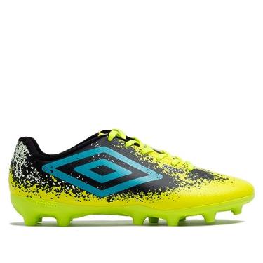 Imagem de Chuteira Campo Umbro Cosmic,Limão/Azul/Preto,43