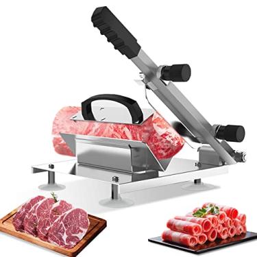 Imagem de Dsyisvia Cortador manual de carne congelada, máquina de cortar carne de aço inoxidável, fatiador de alimentos para cozinhar em casa de panela quente