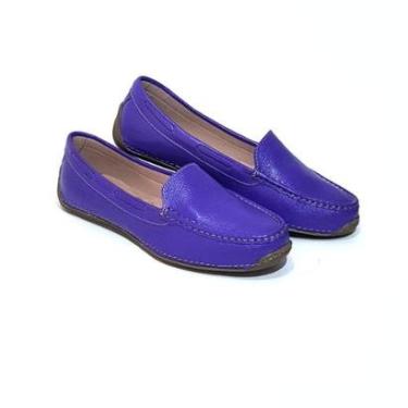 Imagem de Mocassim Feminino Couro Dockside Liso Moderno Conforto-Feminino