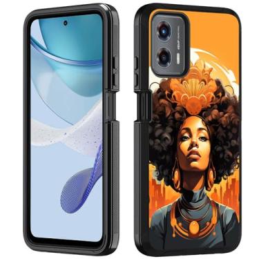 Imagem de FVAENDHIO Capa para Moto G 5G 2024 / Moto G Play 5G 2024, resistente 3 em 1, híbrida, grau militar, à prova de choque, capa protetora completa para Motorola Moto G 5G 2024, mulheres afro-americanas