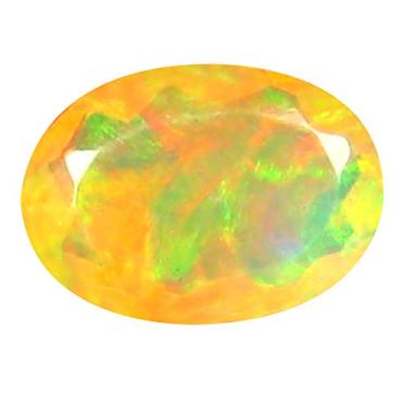 Imagem de 1,33 ct AAA+ Corte oval de qualidade premium de pedra preciosa (10 x 7 mm) opala arco-íris não aquecida opala genuína solta